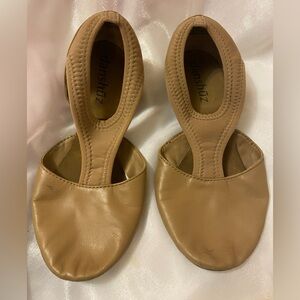 Tan Leather Dance Shoes - Danshuz size 7.5